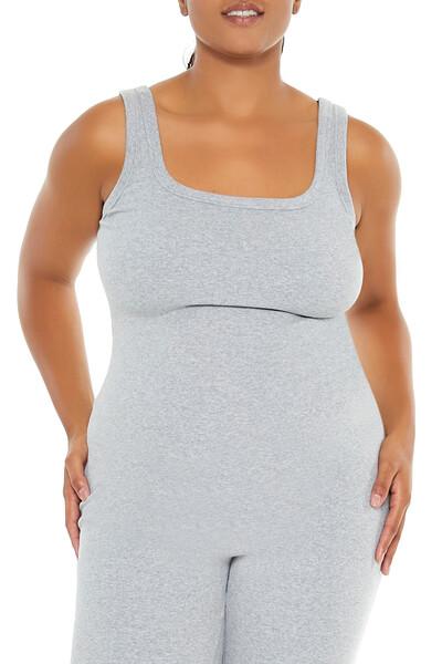Plus Size Ribbed Knit Tank Jumpsuit - Image 13