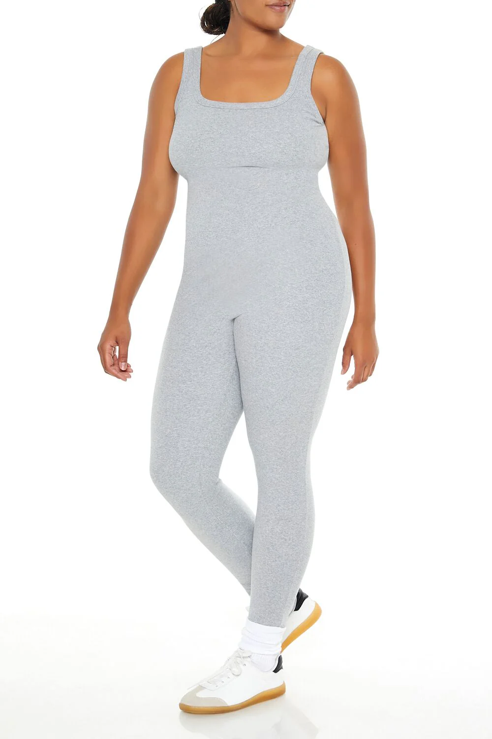 Plus Size Ribbed Knit Tank Jumpsuit - Image 14