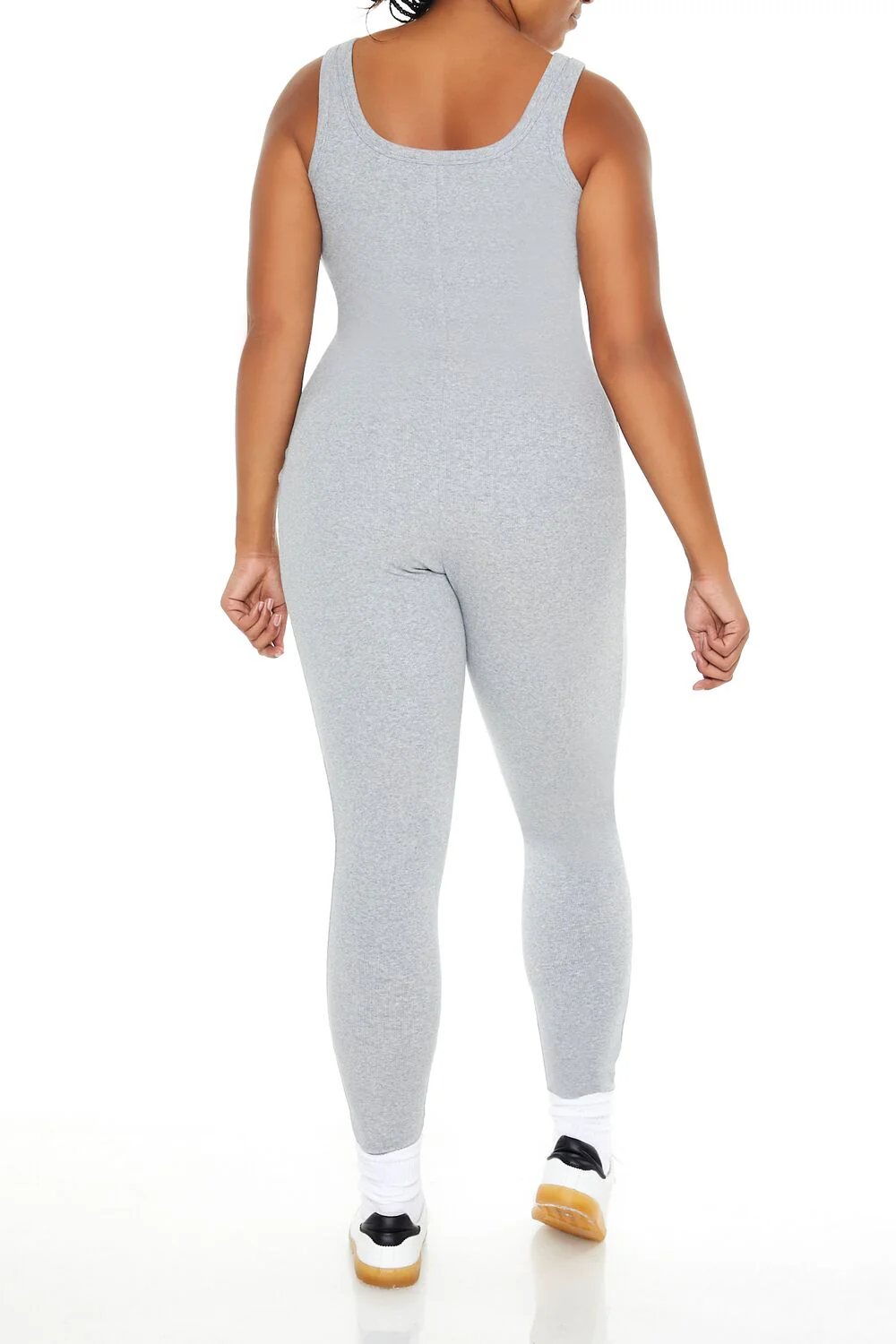 Plus Size Ribbed Knit Tank Jumpsuit - Image 15