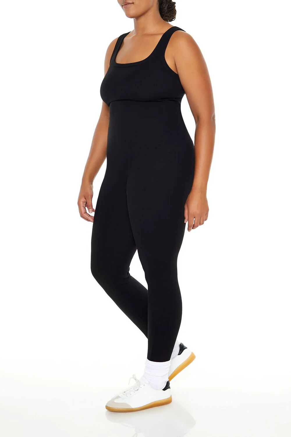 Plus Size Ribbed Knit Tank Jumpsuit - Image 3