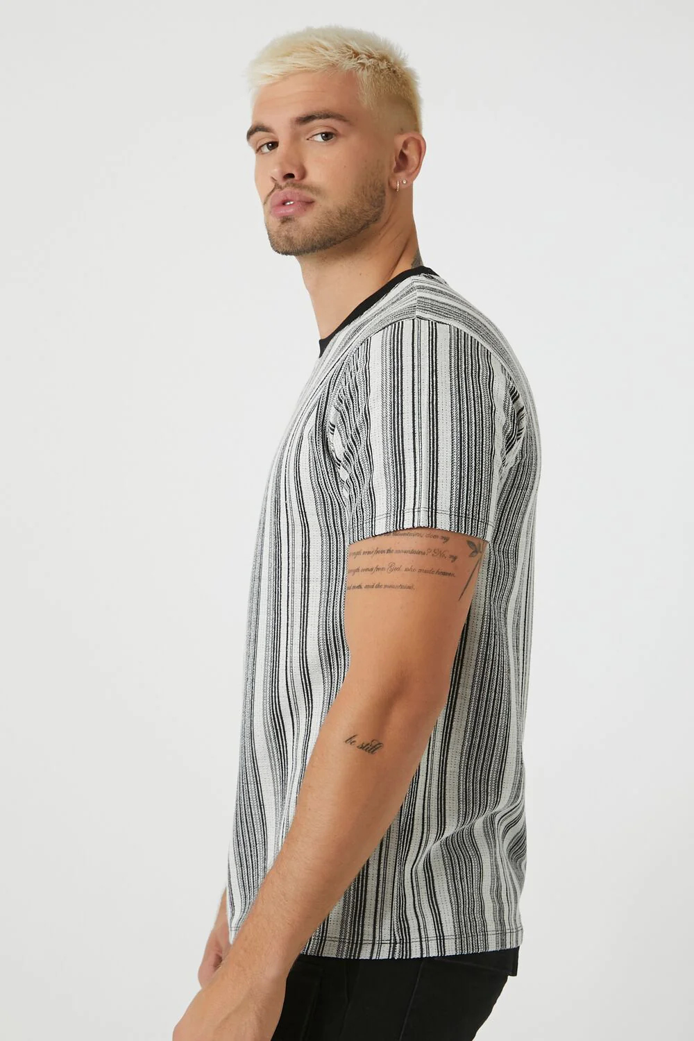 Striped Contrast Crew Tee - Image 2