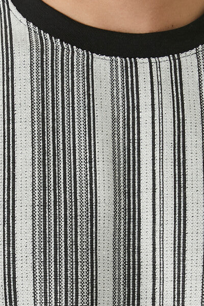 Striped Contrast Crew Tee - Image 5