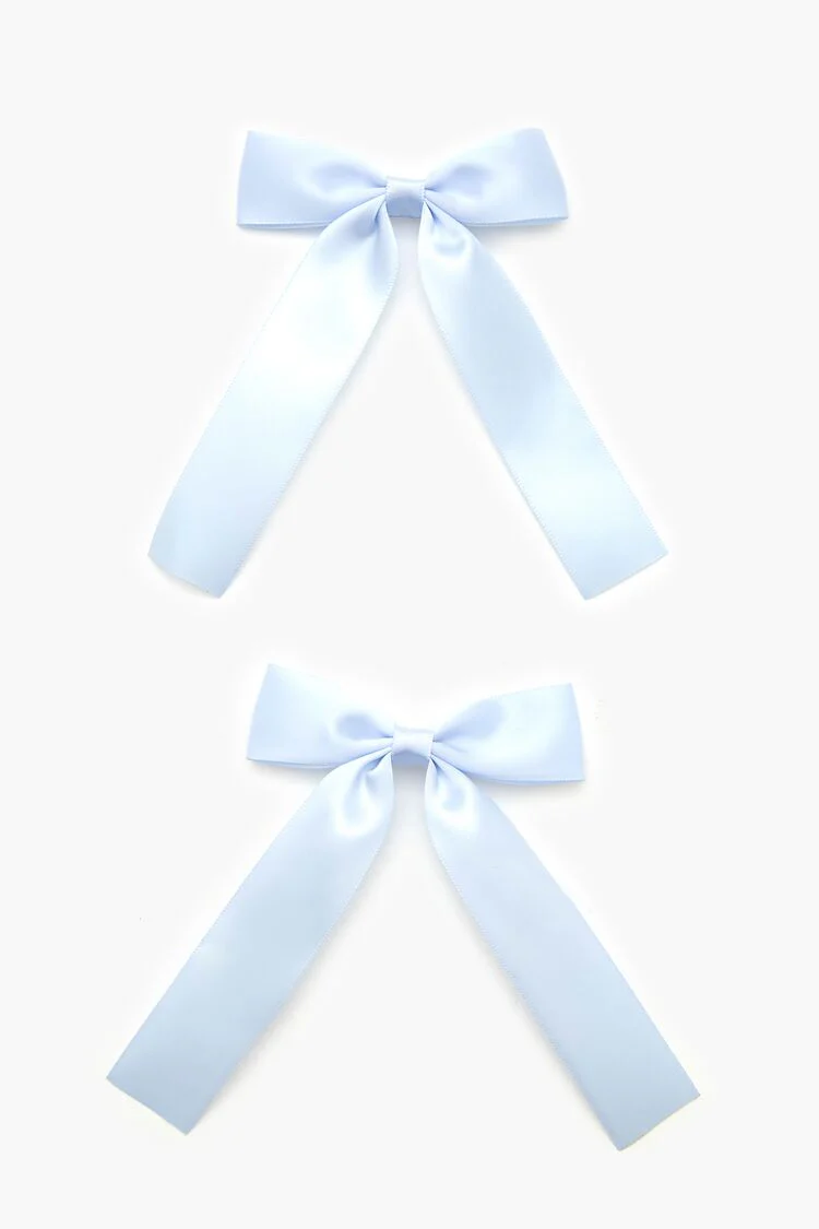 Satin Bow Gator Hair Clip Set - Image 11