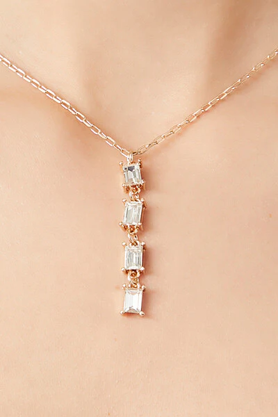 Tiered Faux Gem Necklace - Image 2