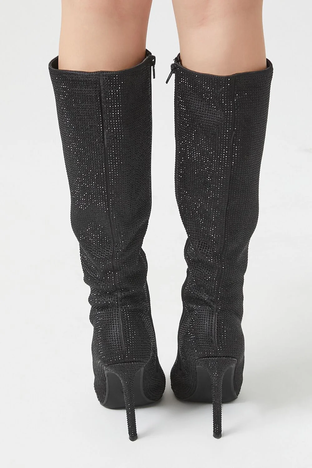Pointed Rhinestone Stiletto Boots - Image 3