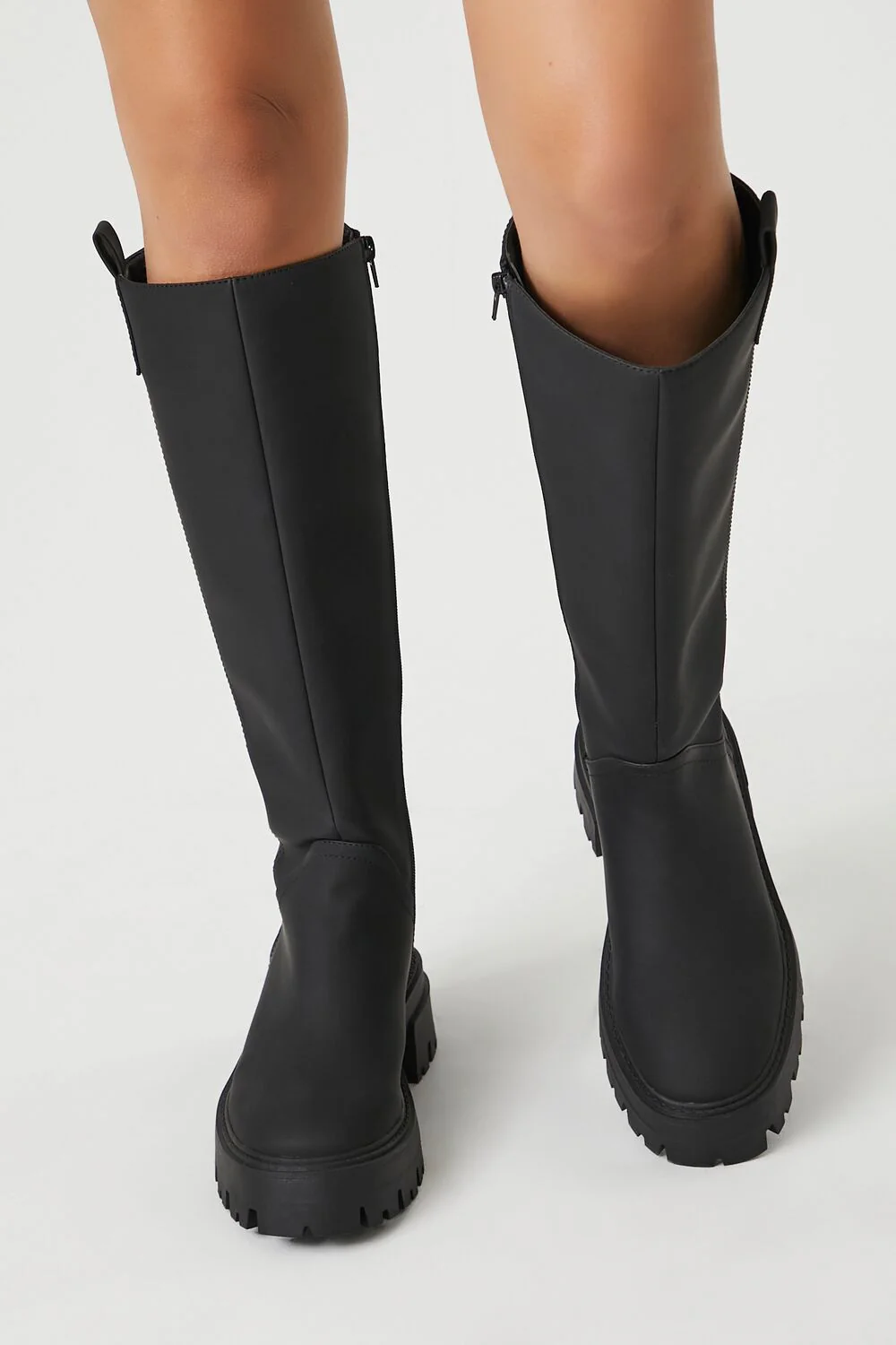 Faux Leather Lug-Sole Boots - Image 3