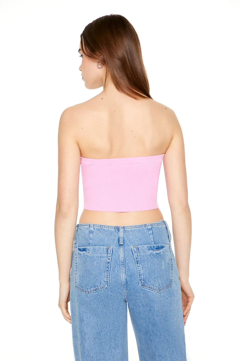 Ribbed Sweater-Knit Tube Top - Image 3