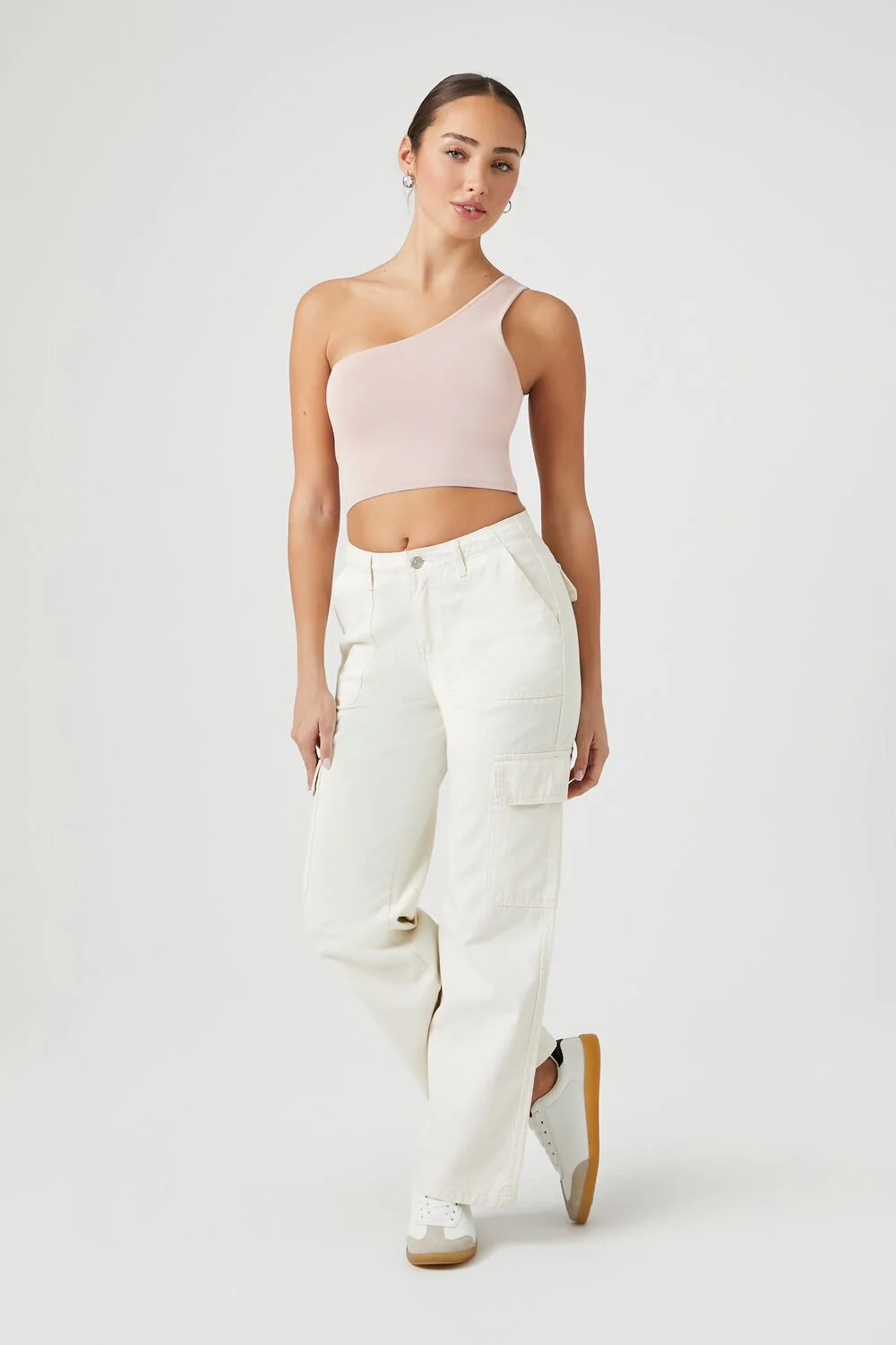 Sweater-Knit One-Shoulder Crop Top - Image 14