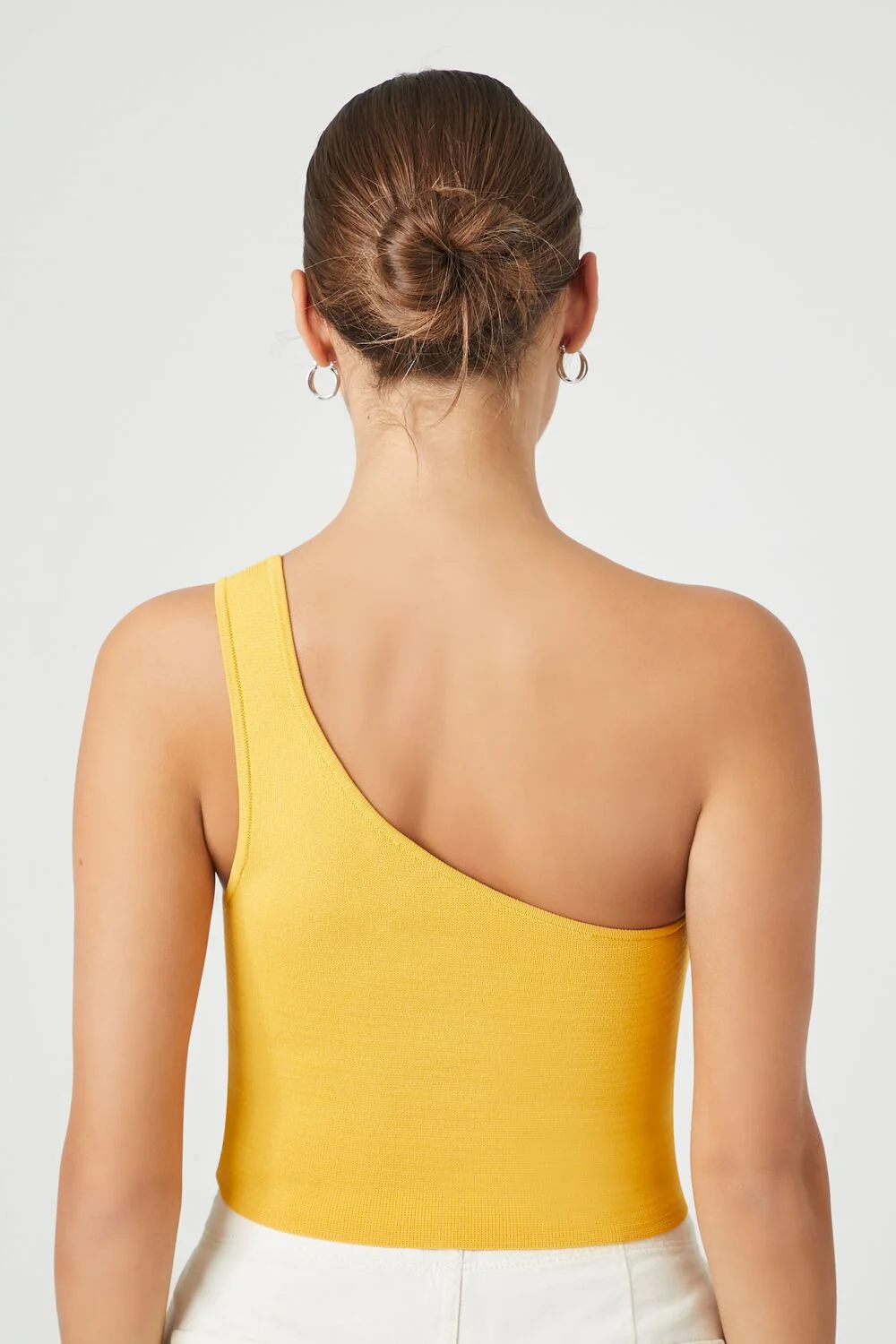 Sweater-Knit One-Shoulder Crop Top - Image 8