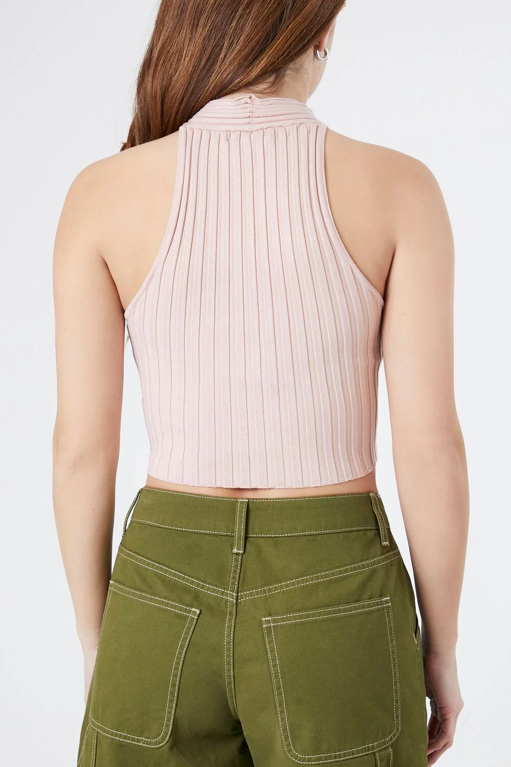 Ribbed Knit Halter Crop Top - Image 8