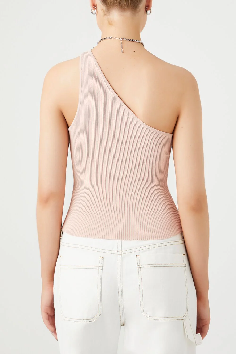Sweater-Knit One-Shoulder Crop Top - Image 7