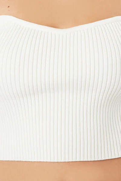 Sweater-Knit Cropped Tube Top - Image 10