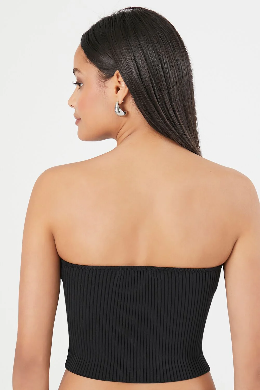 Sweater-Knit Cropped Tube Top - Image 3