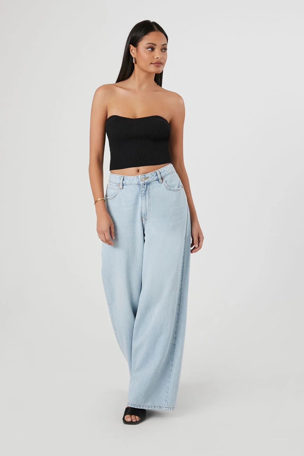 Sweater-Knit Cropped Tube Top - Image 4