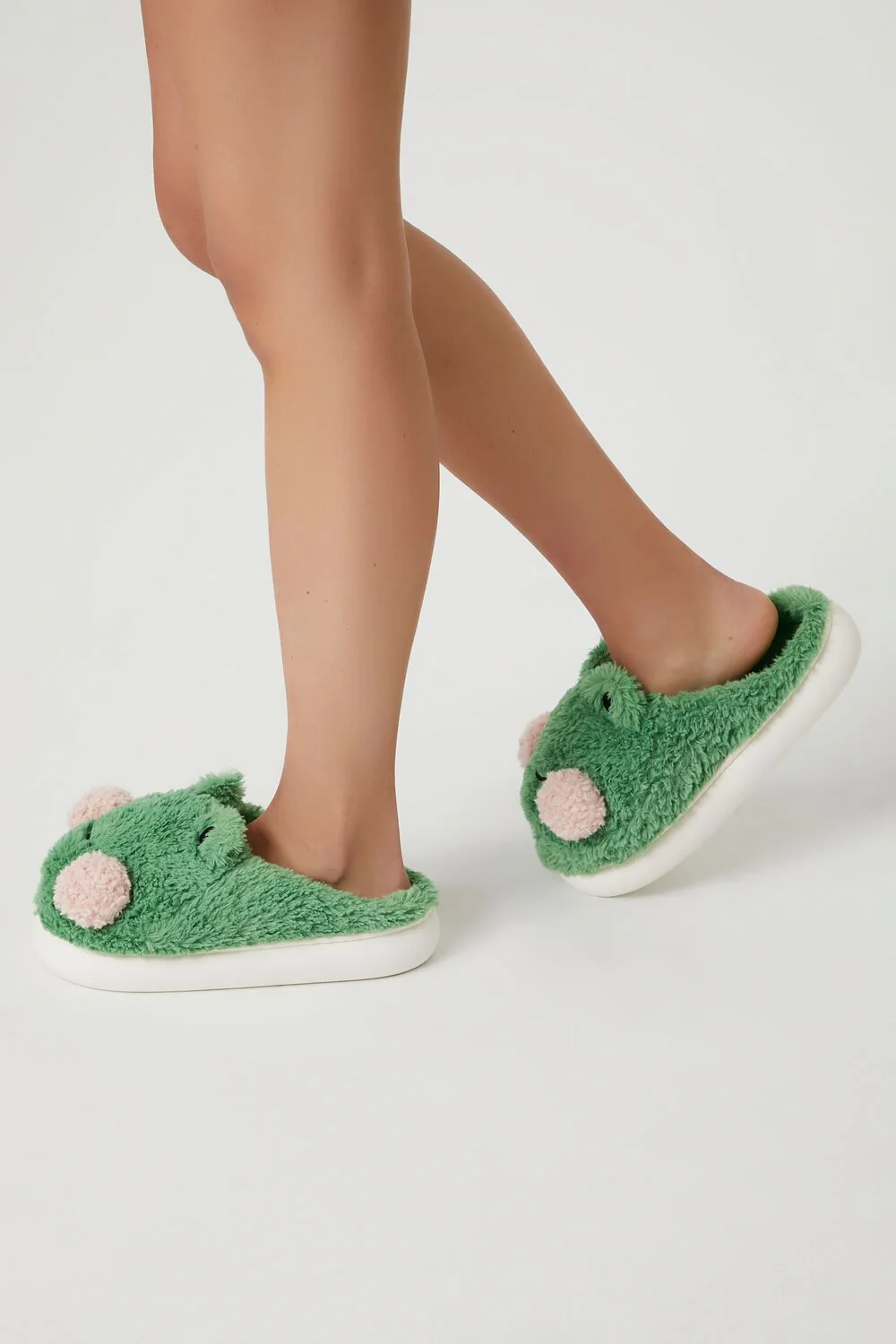 Plush Frog House Slippers - Image 2
