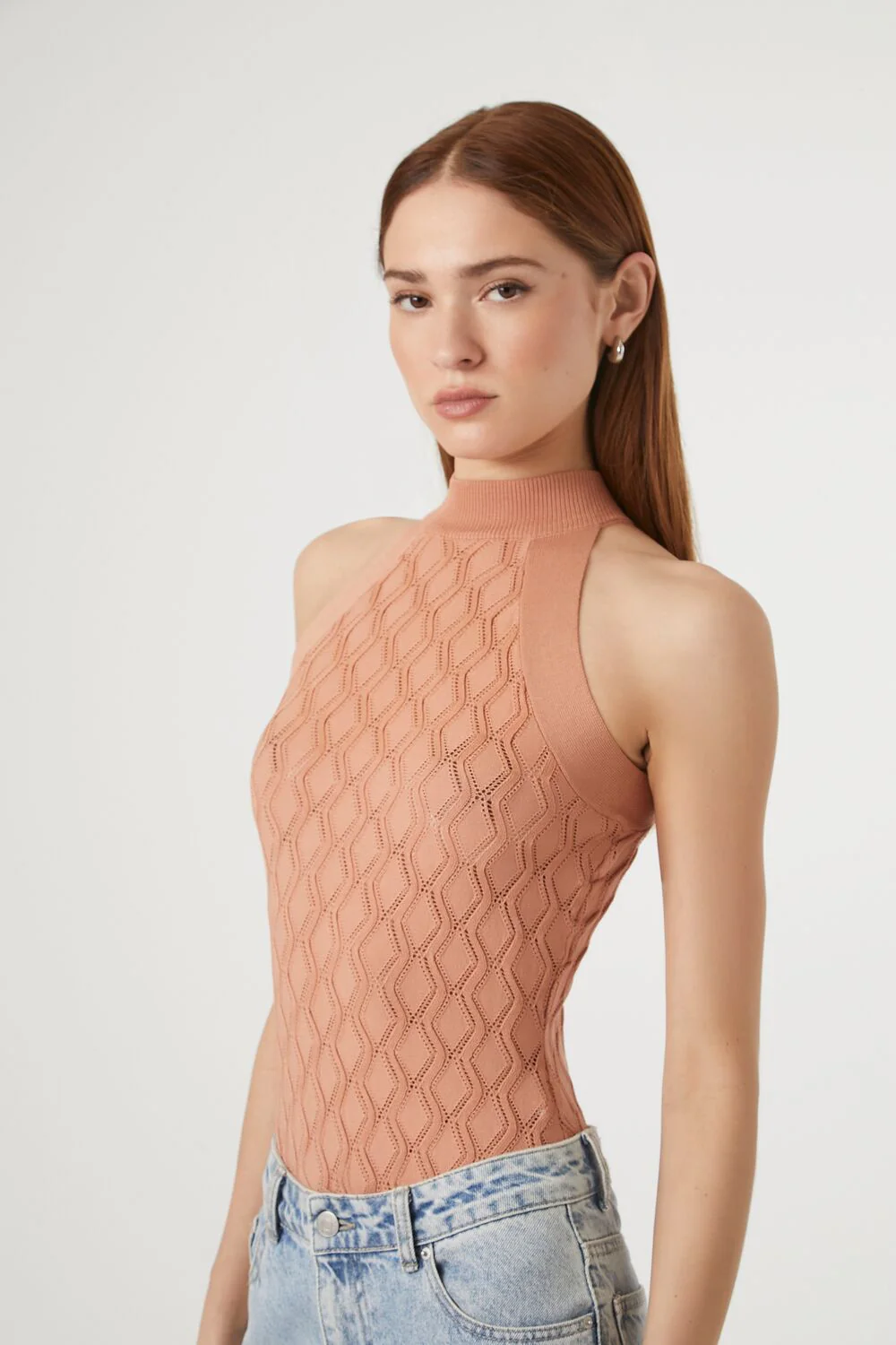 Pointelle Sweater-Knit Bodysuit - Image 2