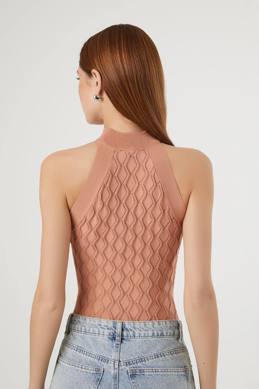Pointelle Sweater-Knit Bodysuit - Image 3