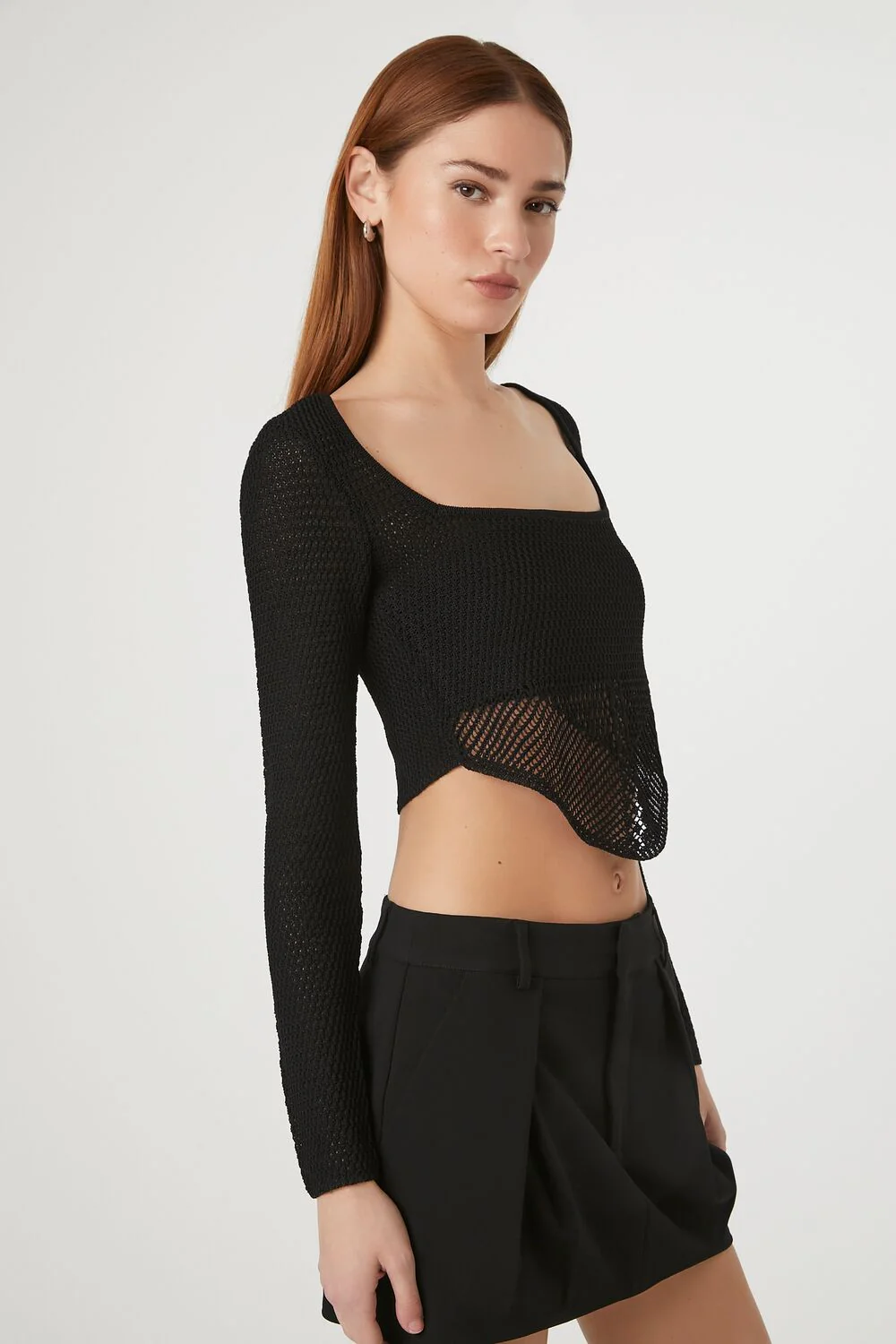 Sweater-Knit Crop Top - Image 2