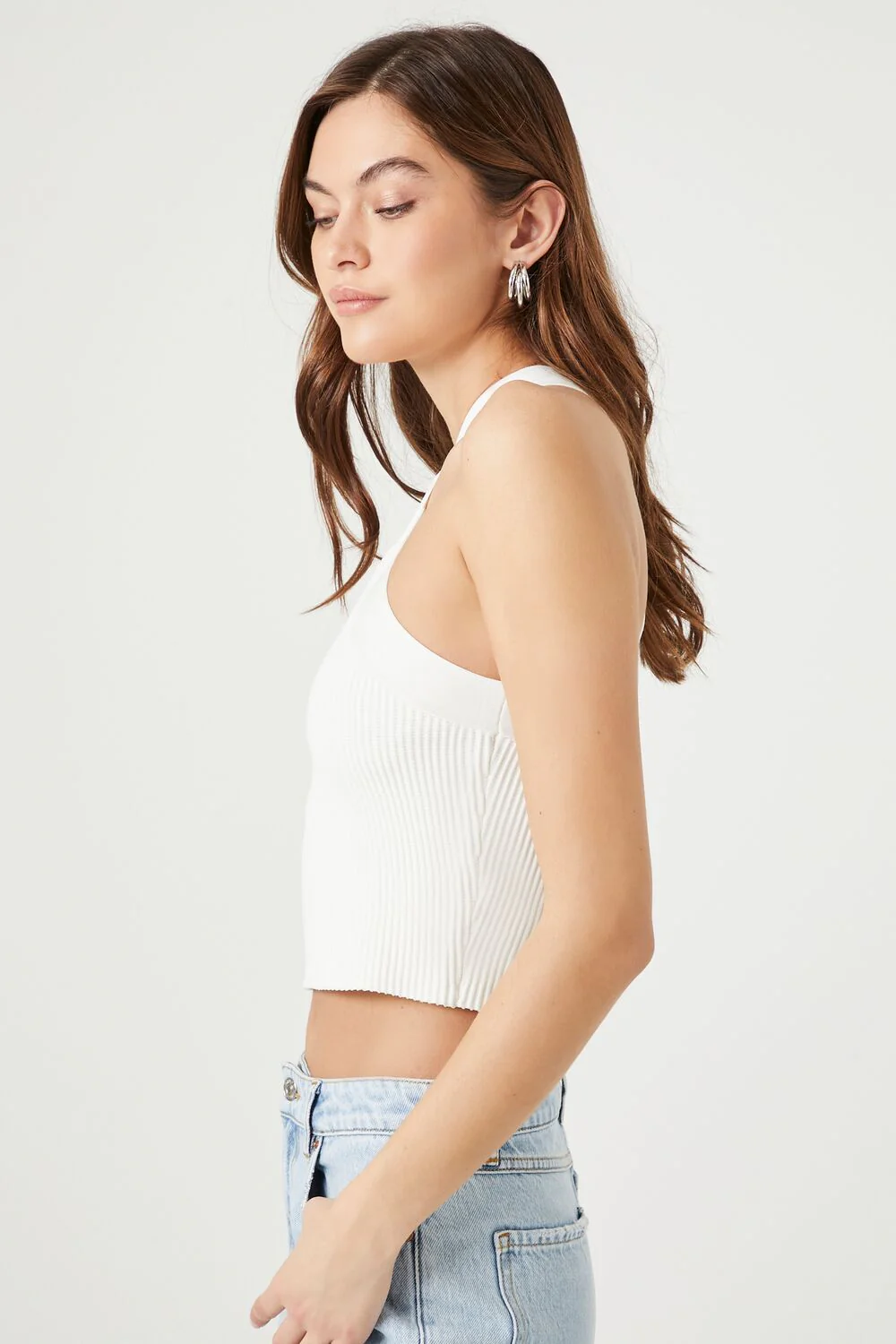 Sweater-Knit Crisscross Crop Top - Image 2