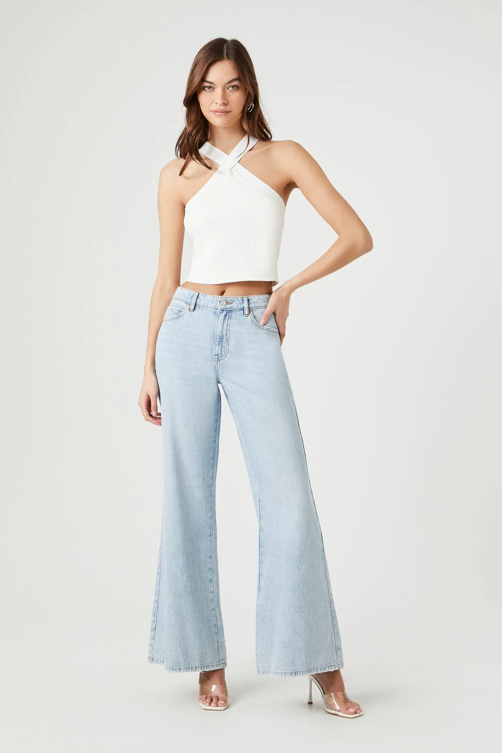 Sweater-Knit Crisscross Crop Top - Image 4