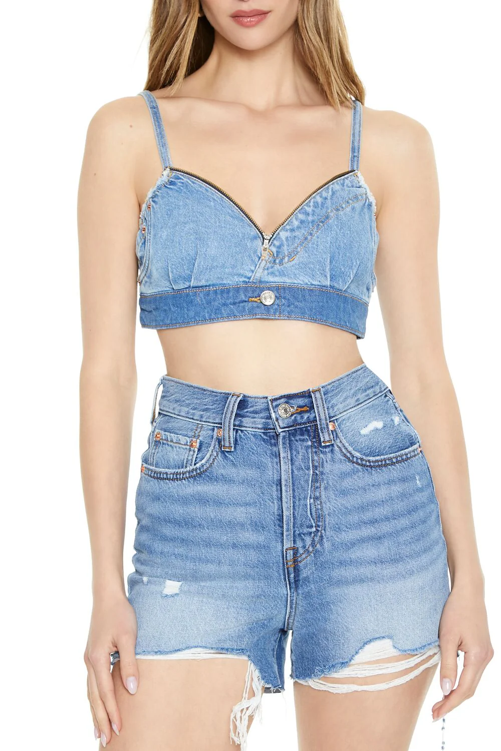 Denim Surplice Bralette - Image 5