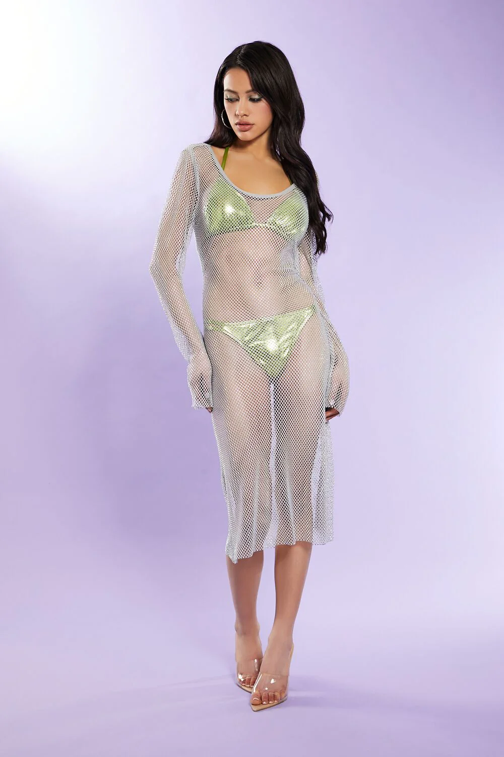 Netted Swim Cover-Up Dress - Image 4