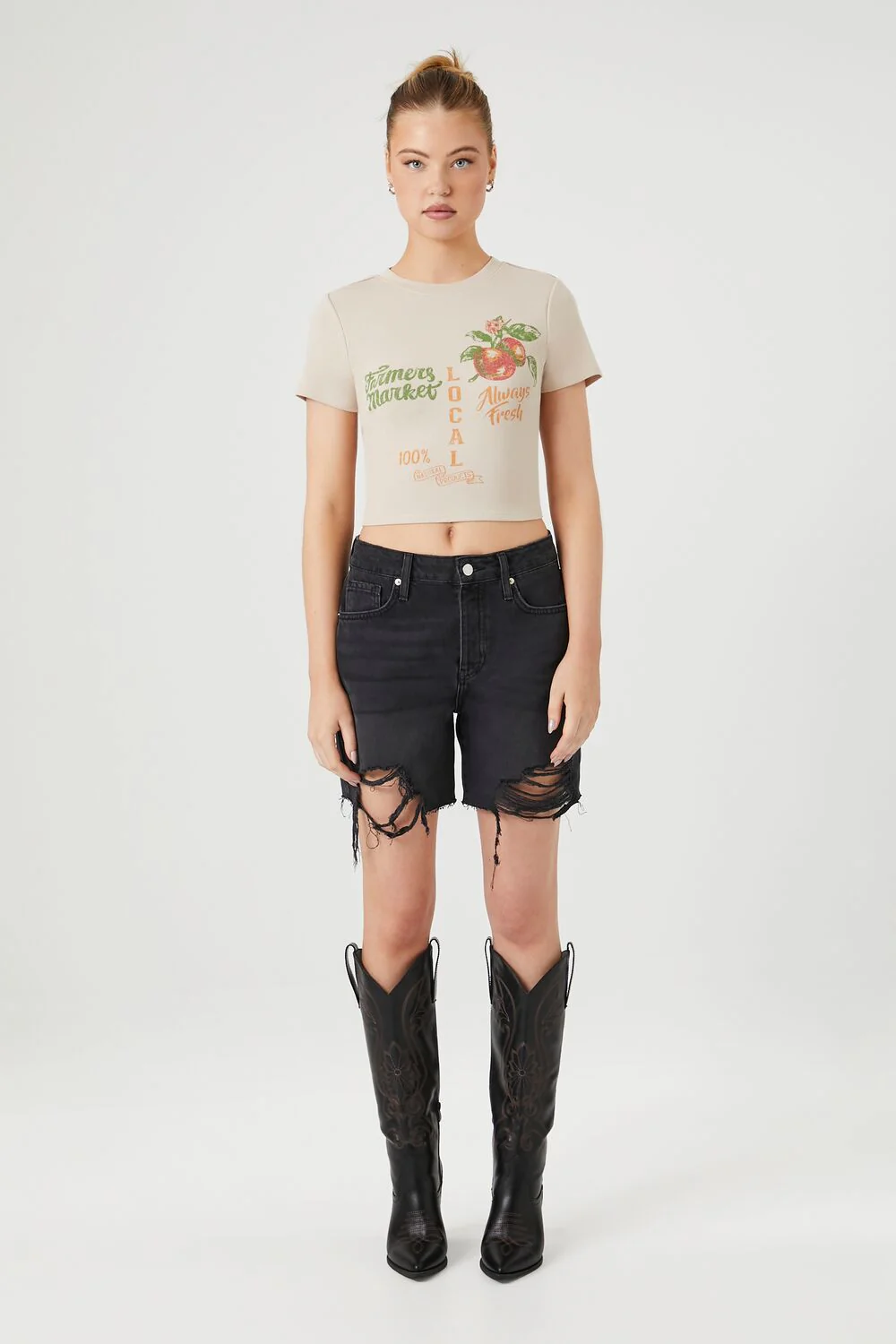 Farmers Market Graphic Baby Tee - Image 4