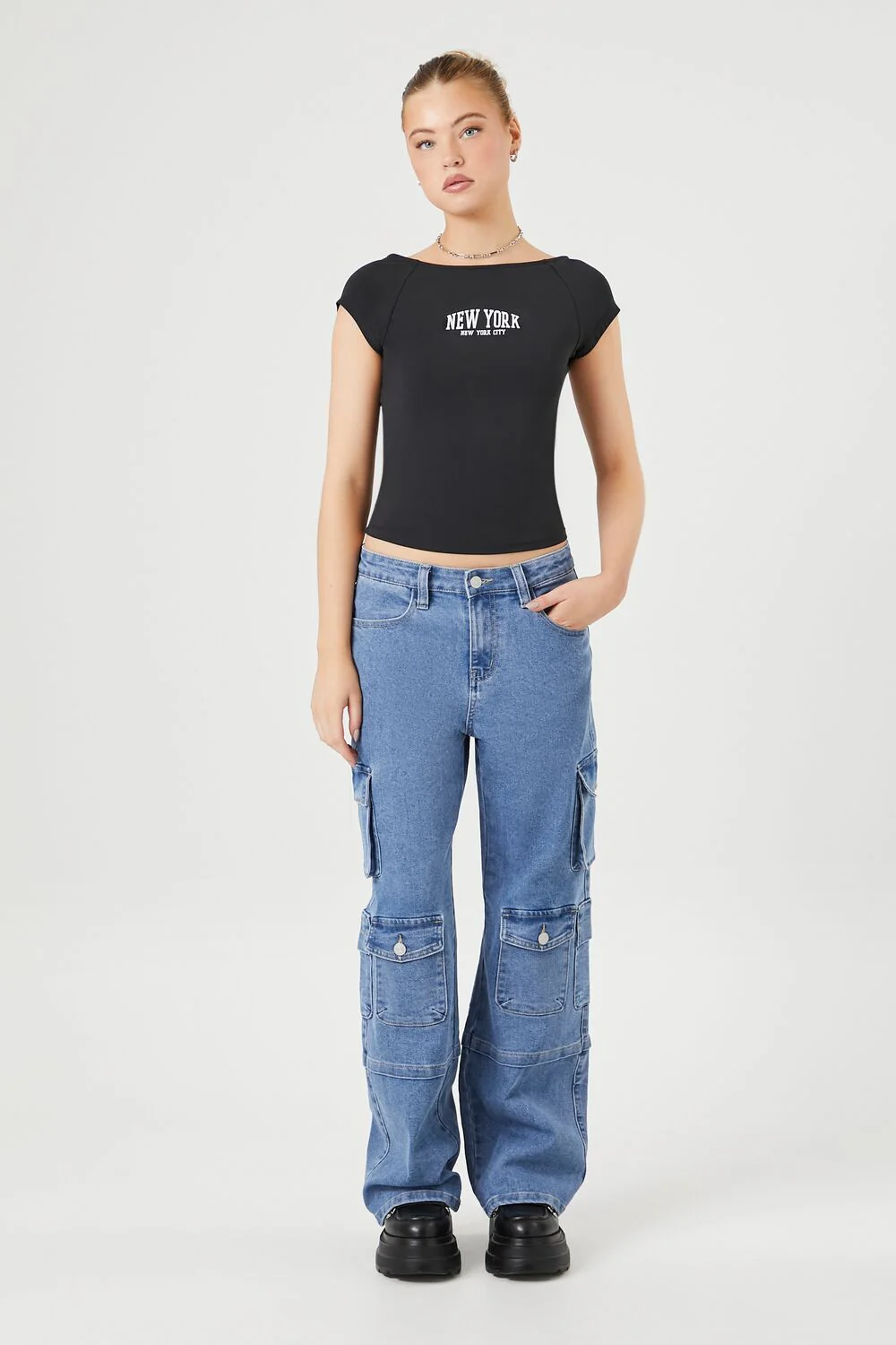 New York Graphic Crop Top - Image 4