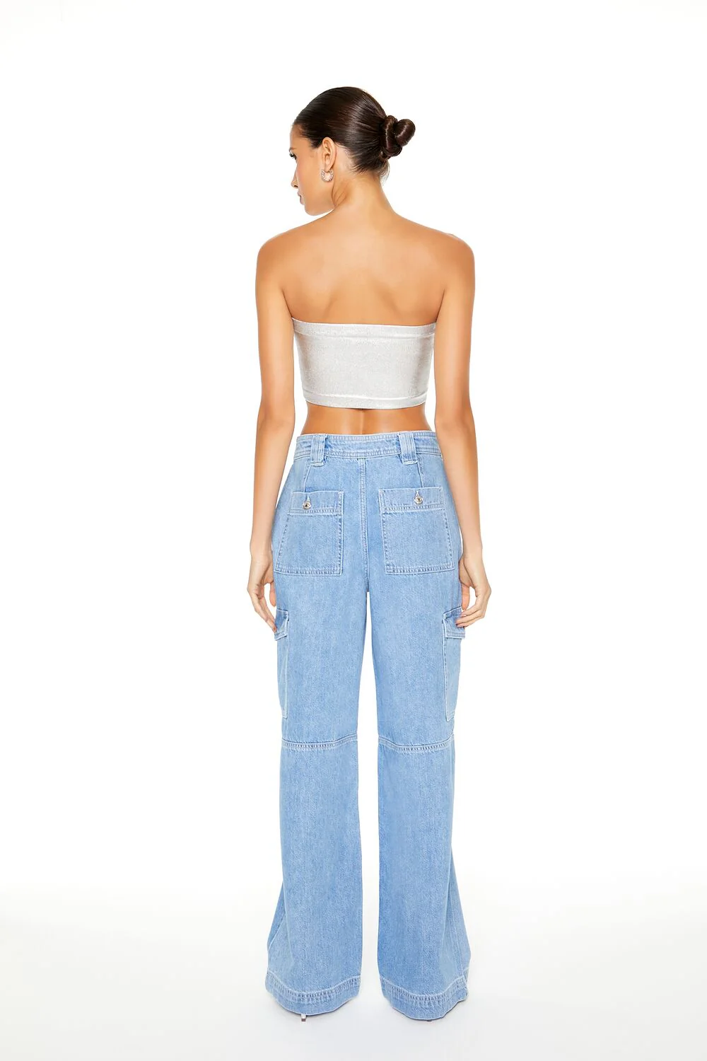 High-Rise Cargo Flare Jeans - Image 3