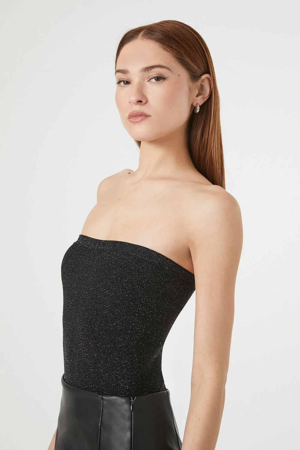Glitter Knit Tube Bodysuit - Image 2
