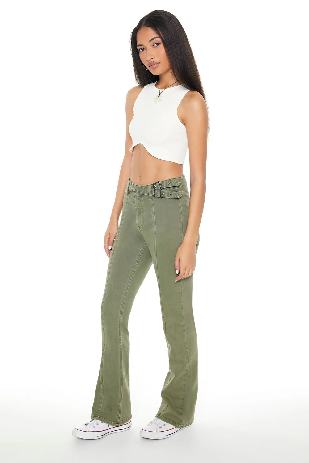 Belted Bootcut Jeans - Image 2