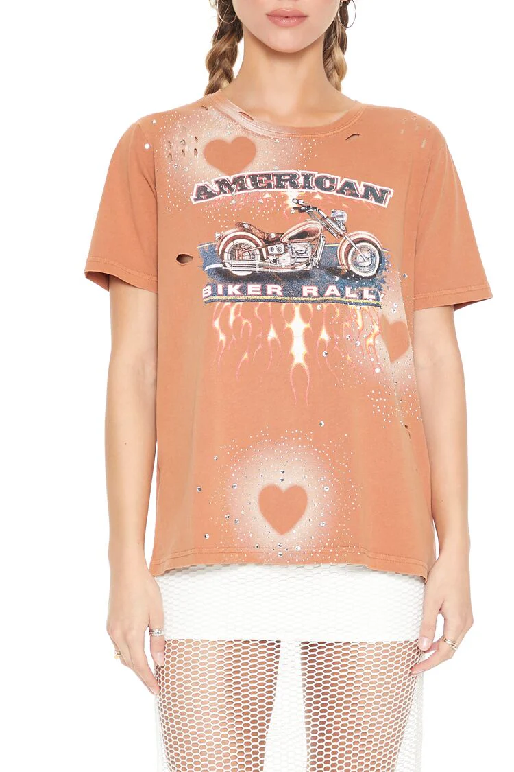 Rhinestone Biker Rally Tee - Image 5