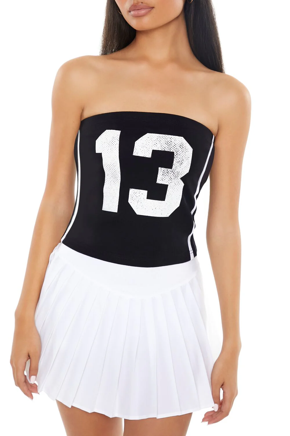 Ribbed Knit Metallic 13 Tube Top - Image 5