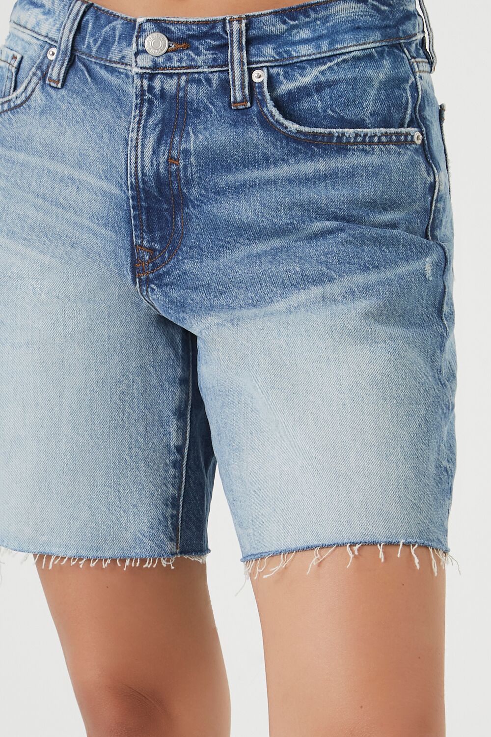 Distressed Denim Bermuda Shorts - Image 6