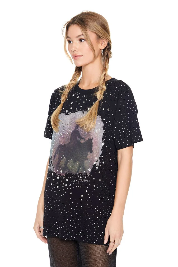 Rhinestone Cowboy Graphic Tee - Image 2