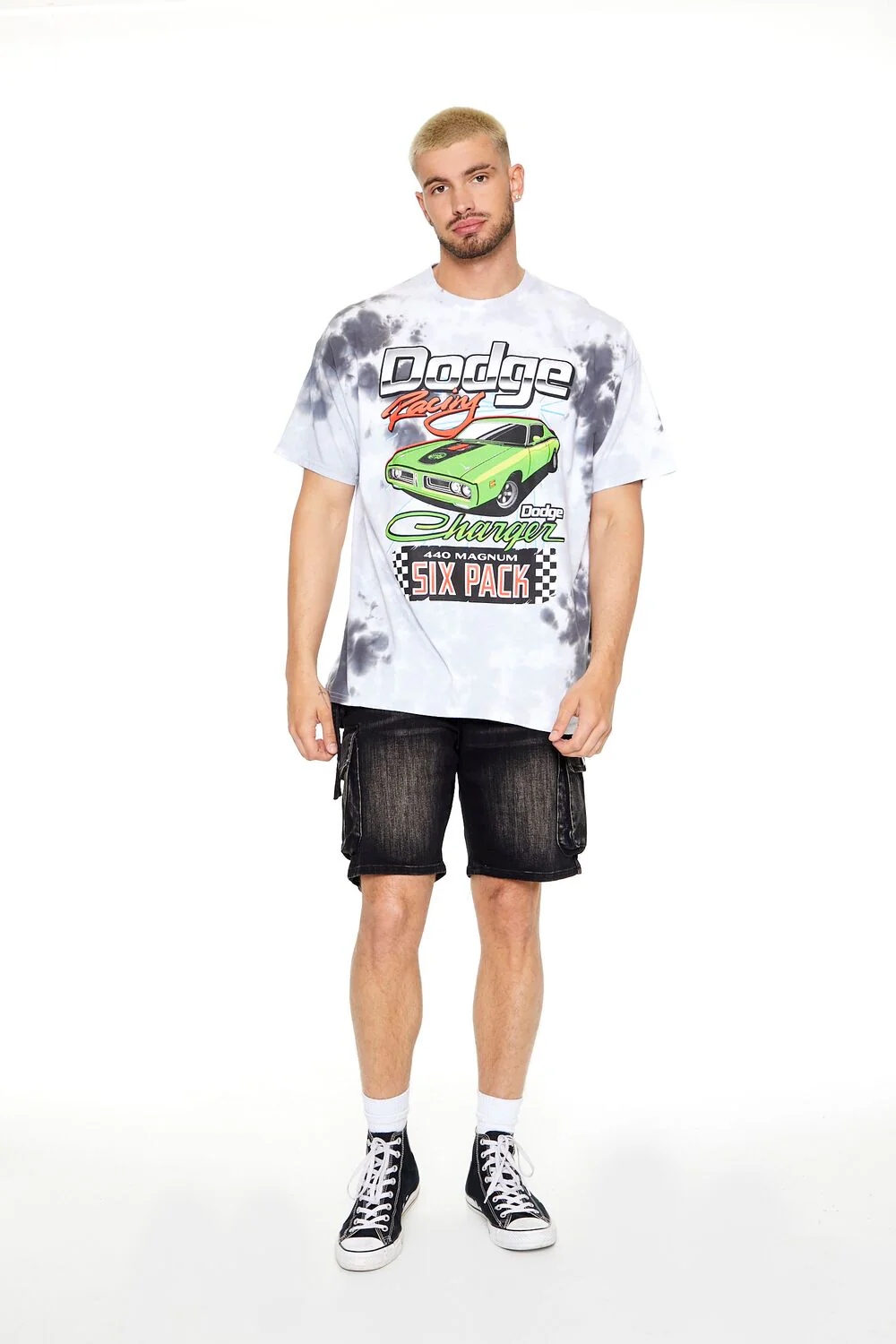 Tie-Dye Dodge Racing Graphic Tee - Image 4