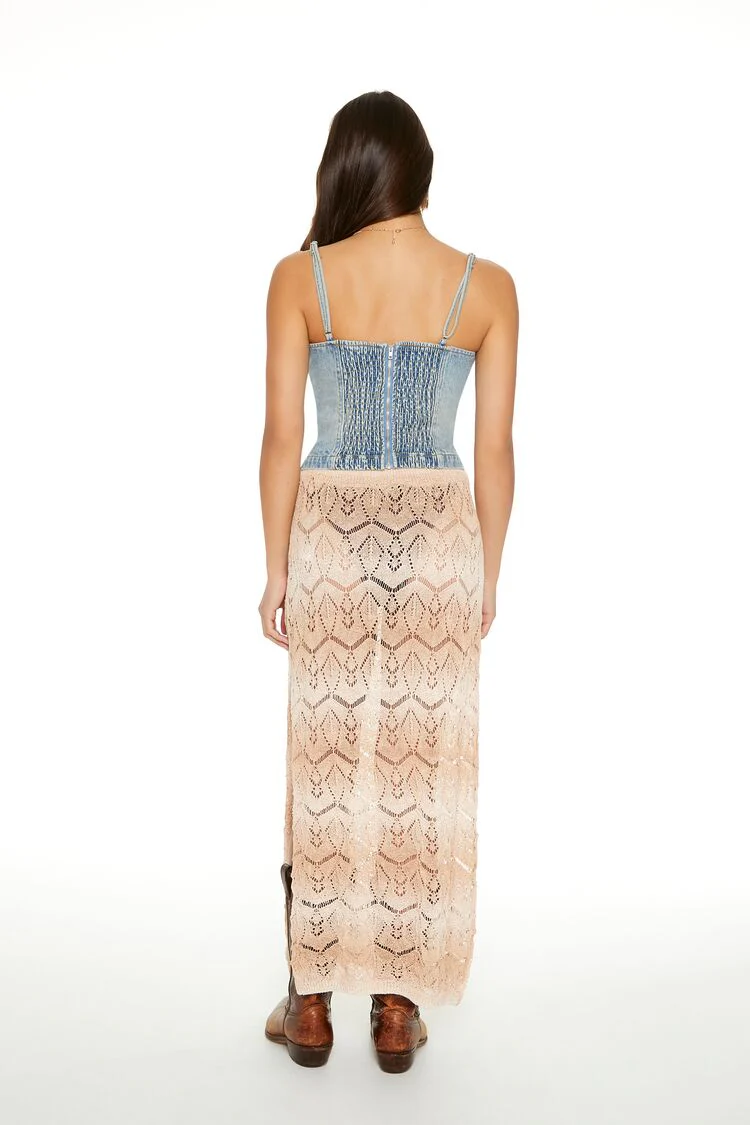 Striped Crochet Maxi Skirt - Image 3