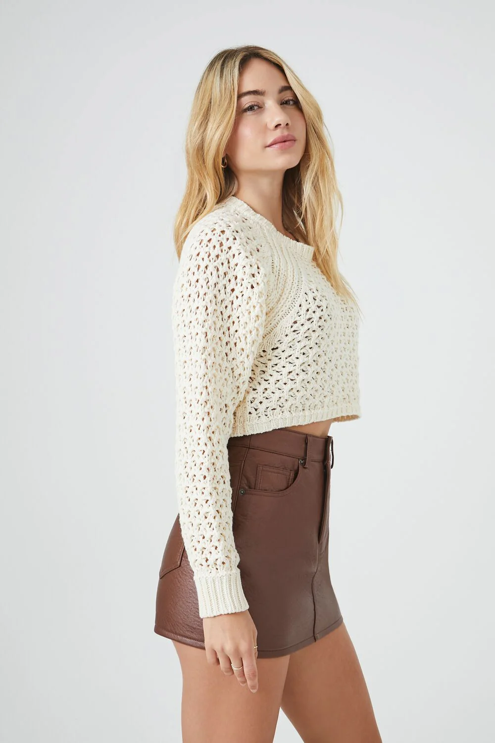 Cropped Open-Back Sweater - Image 2