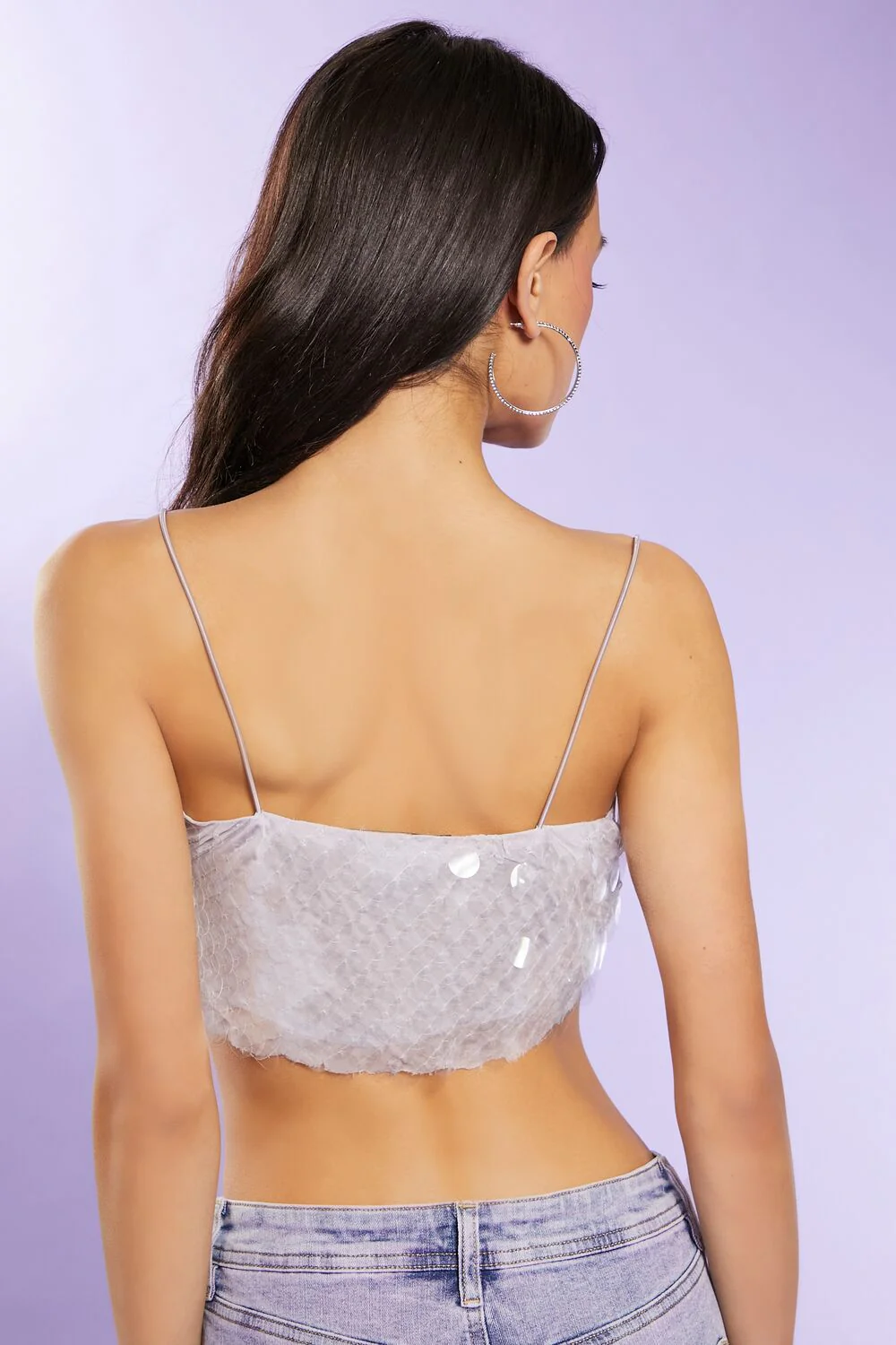 Sequin Cropped Cami - Image 3