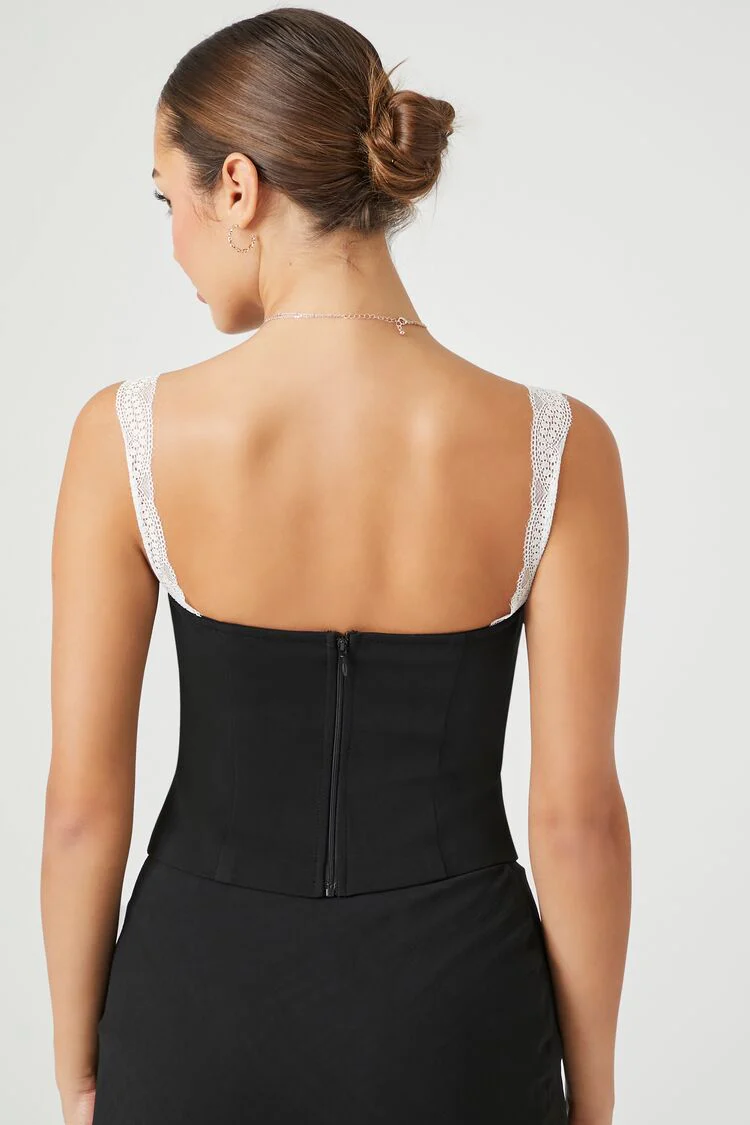 Bow Lace-Trim Cami - Image 3