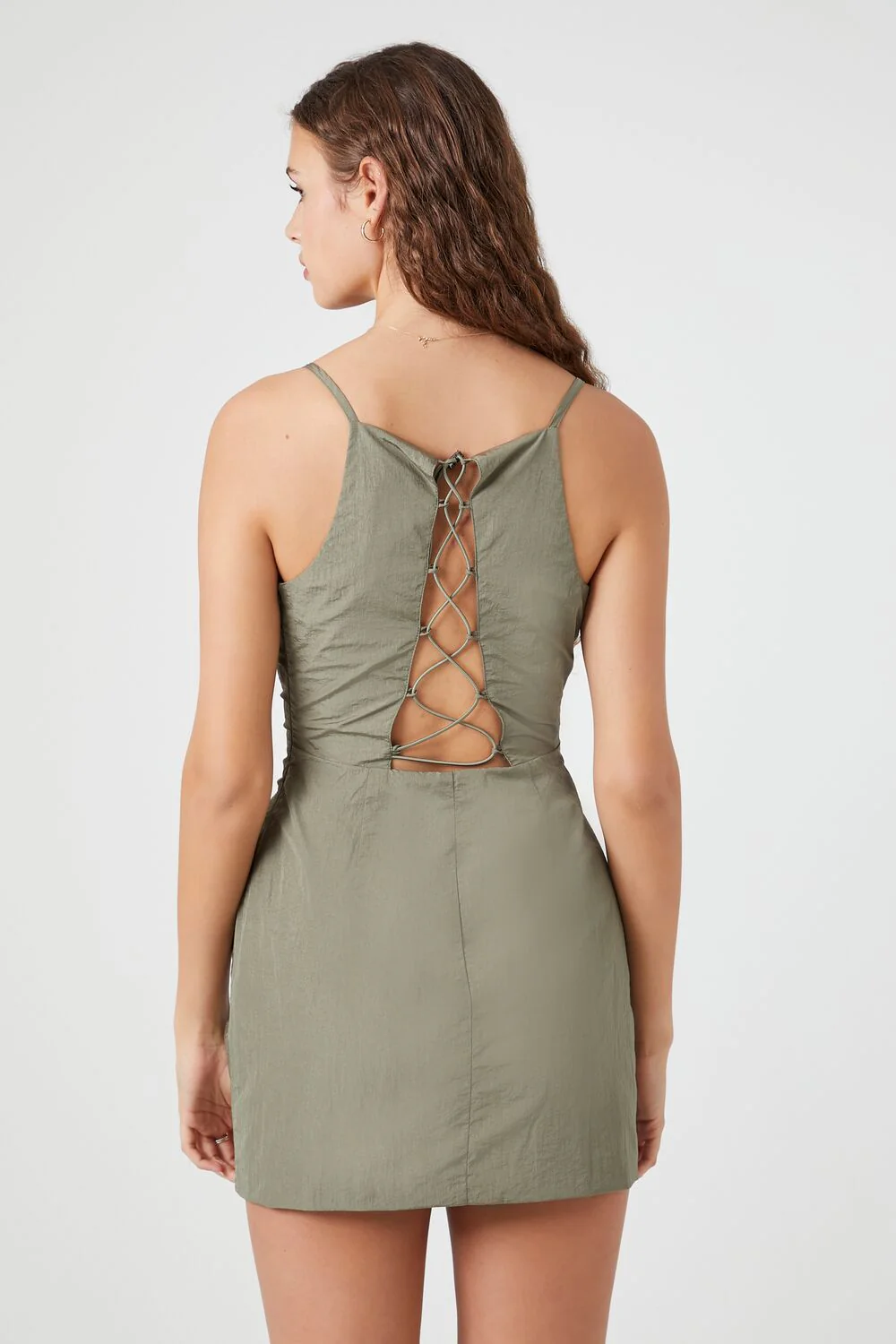 Ruched Toggle Drawstring Mini Dress - Image 9