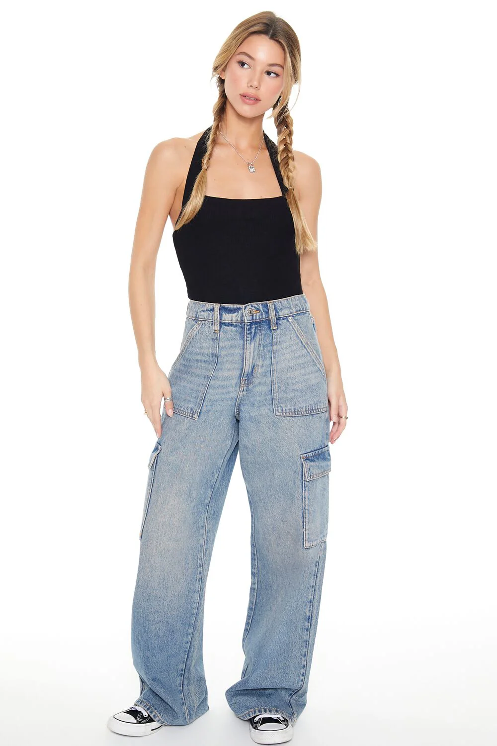 Jersey Knit Halter Bodysuit - Image 4