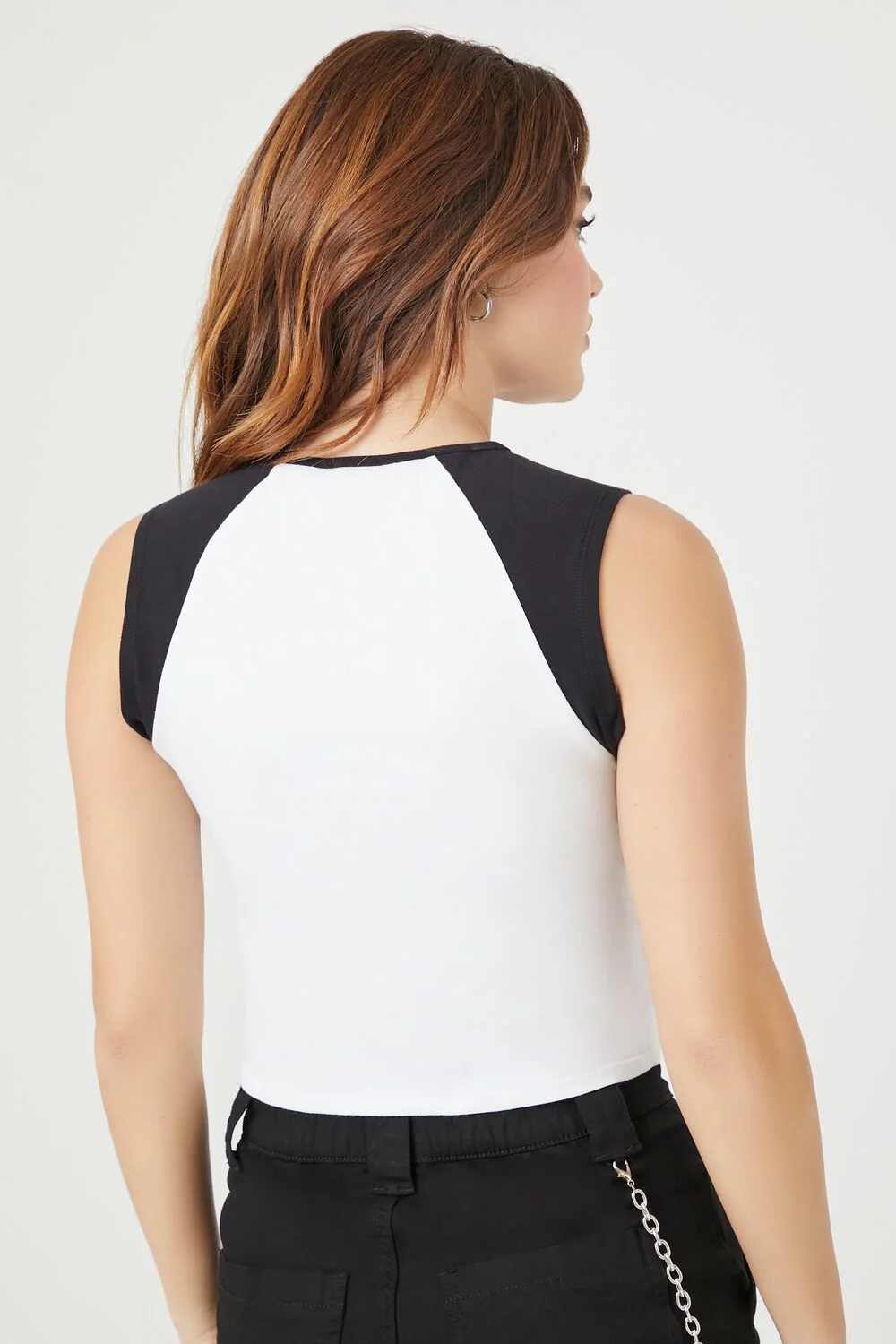 Cropped Muscle Raglan Tee - Image 3
