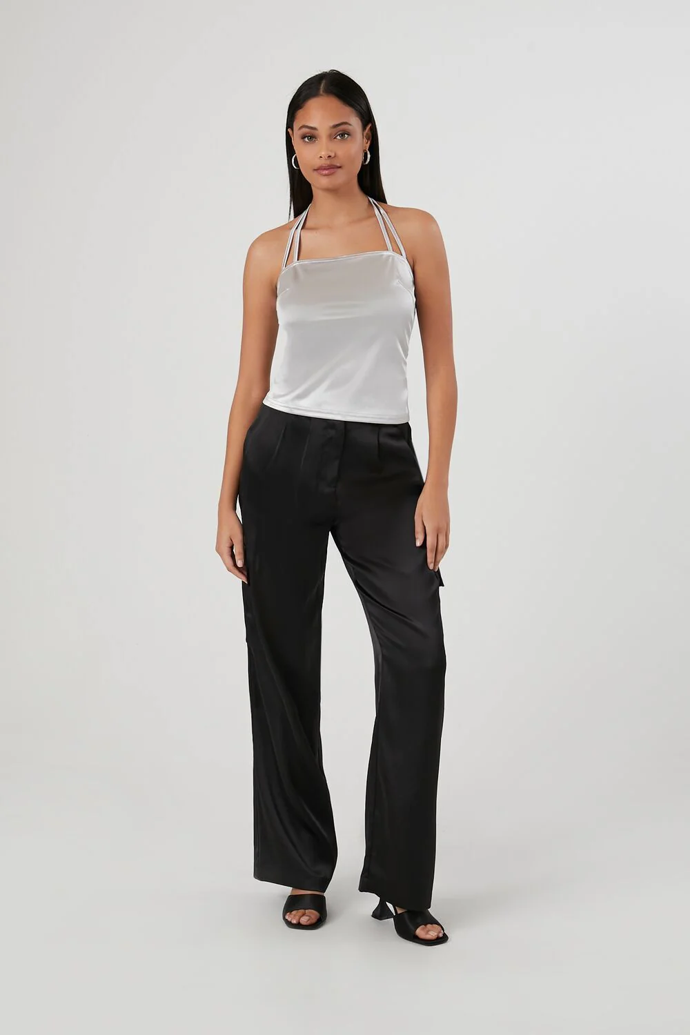Metallic Dual-Tie Halter Top - Image 4