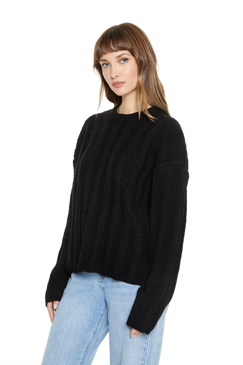 Ribbed Drop-Sleeve Sweater - Image 2