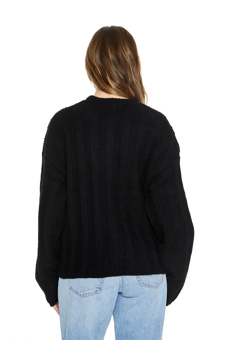 Ribbed Drop-Sleeve Sweater - Image 3
