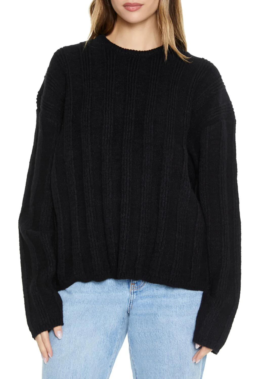 Ribbed Drop-Sleeve Sweater - Image 5