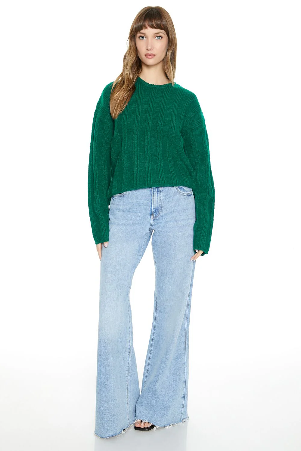 Ribbed Drop-Sleeve Sweater - Image 9