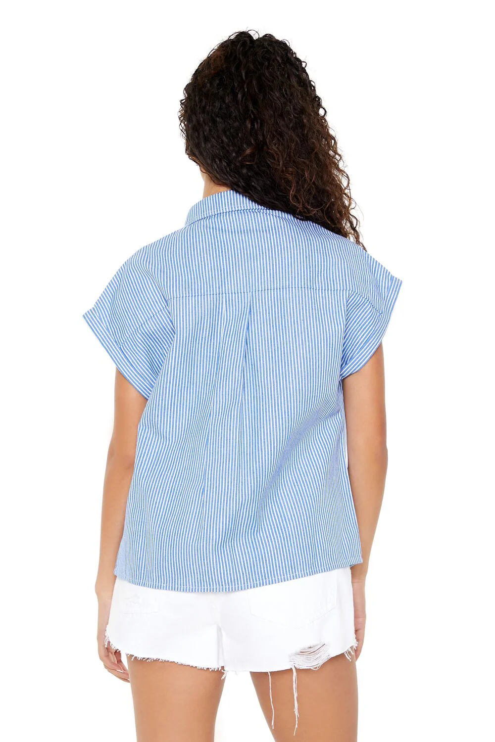 Striped Cap-Sleeve Shirt - Image 3