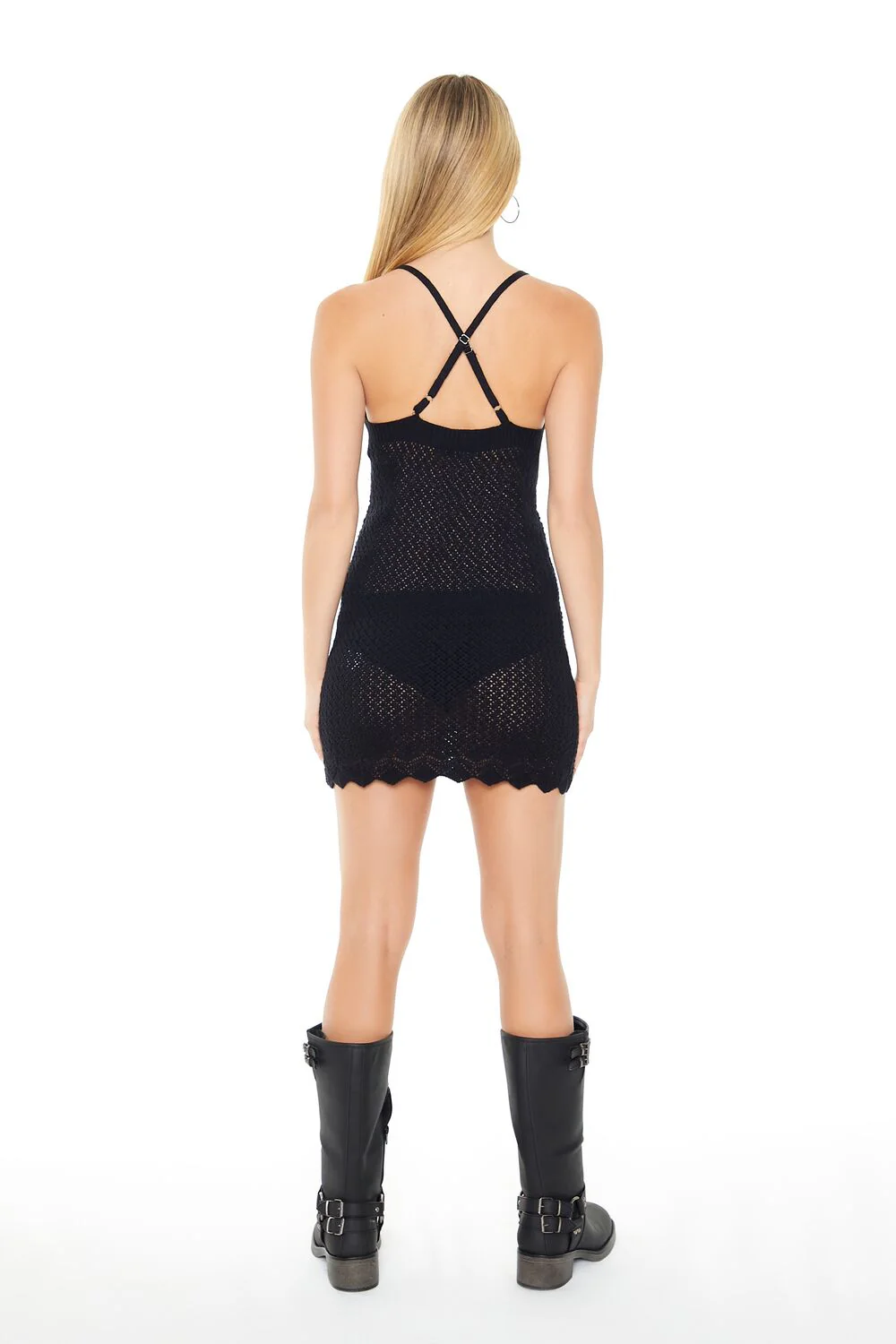 Crisscross Mini Sweater Dress - Image 3